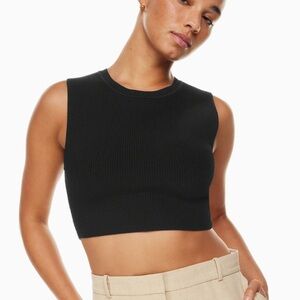 Aritzia Babaton Sculpt Knit Muscle Cropped Tank
